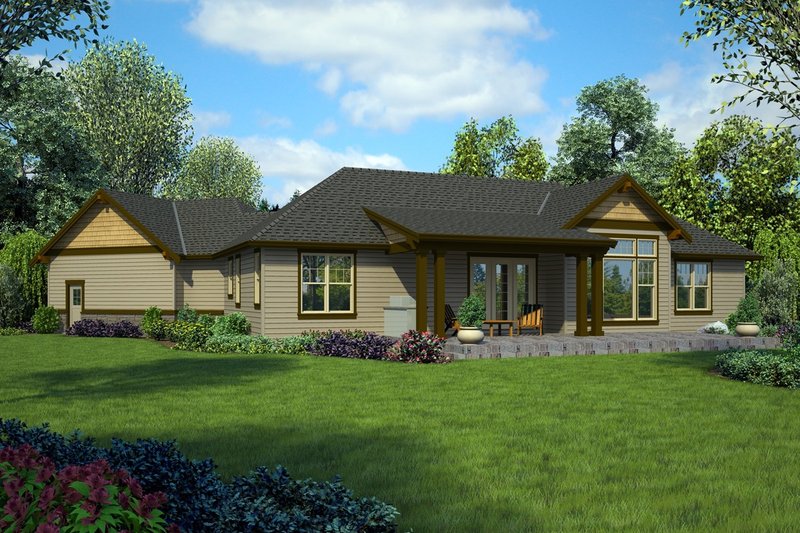 Home Plan - Exterior - Rear Elevation for Craftsman House Plan #48-1015 - 3 bed, 2.5 bath