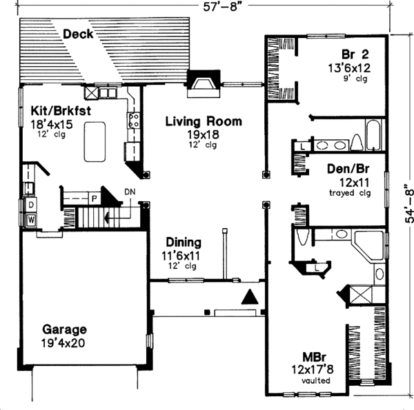Home Plan - Country Floor Plan - Main Floor Plan #320-596