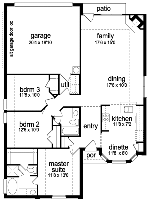 Home Plan - Traditional Floor Plan - Main Floor Plan #84-676