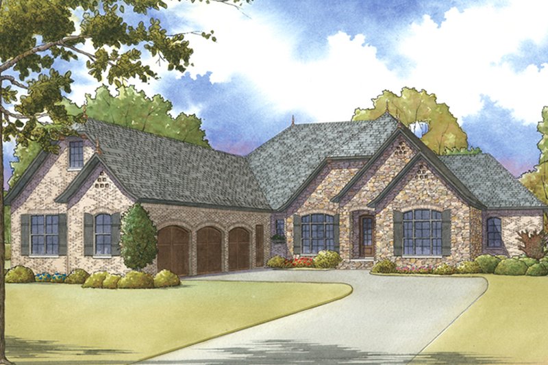 Dream House Plan - European Exterior - Front Elevation Plan #17-3379