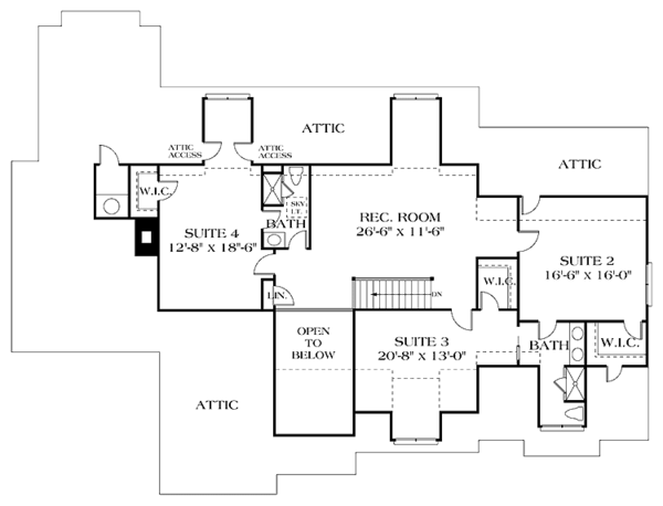 Home Plan - Country Floor Plan - Upper Floor Plan #453-149