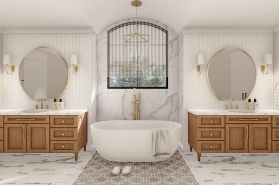 Interior - Master Bathroom 1 for Mediterranean House Plan #455-174 - 4 bed, 3.5 bath