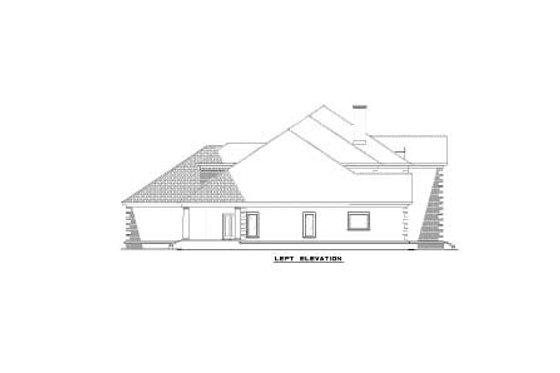 Exterior - Rear Elevation for Traditional House Plan #17-3127 - 4 bed, 4 bath