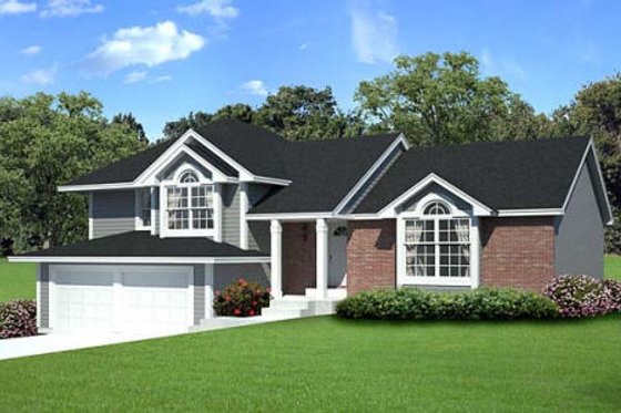 Exterior - Front Elevation for Traditional House Plan #312-802 - 3 bed, 2.5 bath