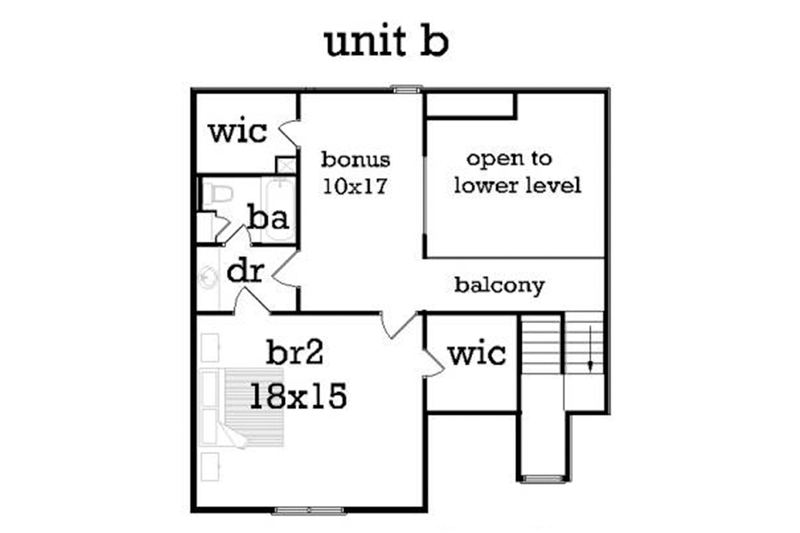 Home Plan - Floor Plan - Upper Floor 1 for Traditional House Plan #45-452 - 6 bed, 6 bath