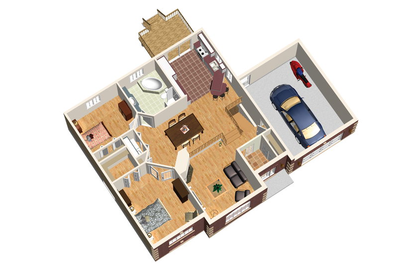Dream House Plan - Floor Plan - Main Floor 1 for European House Plan #25-4445 - 2 bed, 1 bath