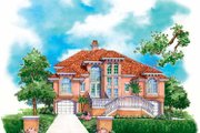 Mediterranean Style House Plan - 3 Beds 4 Baths 3839 Sq/Ft Plan #930-125 