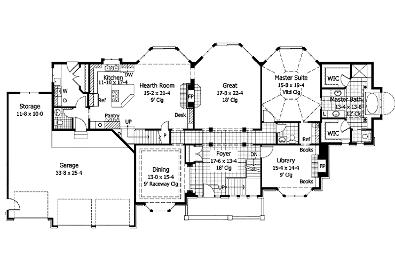Home Plan - Floor Plan - Main Floor for Traditional House Plan #51-790 - 4 bed, 3 bath