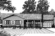 Country Style House Plan - 3 Beds 2.5 Baths 1055 Sq/Ft Plan #30-236 
