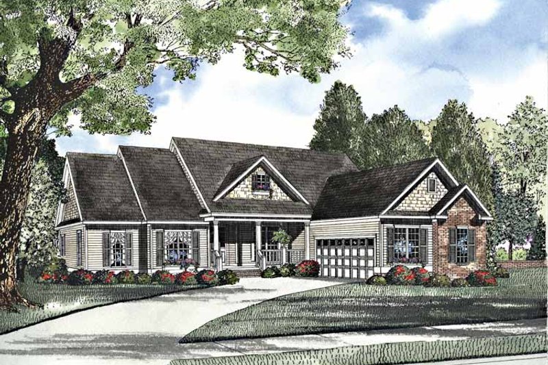 Home Plan - Country Exterior - Front Elevation Plan #17-3118