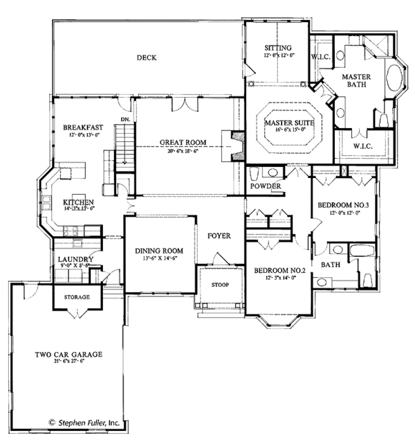House Plan Design - Country Floor Plan - Main Floor Plan #429-87