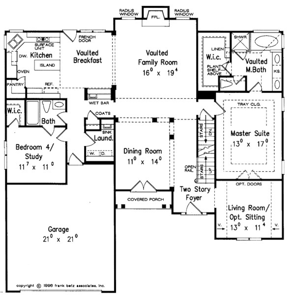 Architectural House Design - Mediterranean Floor Plan - Main Floor Plan #927-198