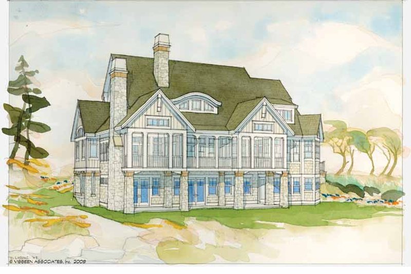 Home Plan - Exterior - Rear Elevation 1 for Country House Plan #928-231 - 3 bed, 3 bath