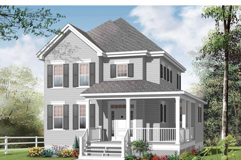 Home Plan - Exterior - Front Elevation 3 for Country House Plan #23-2549 - 3 bed, 1.5 bath