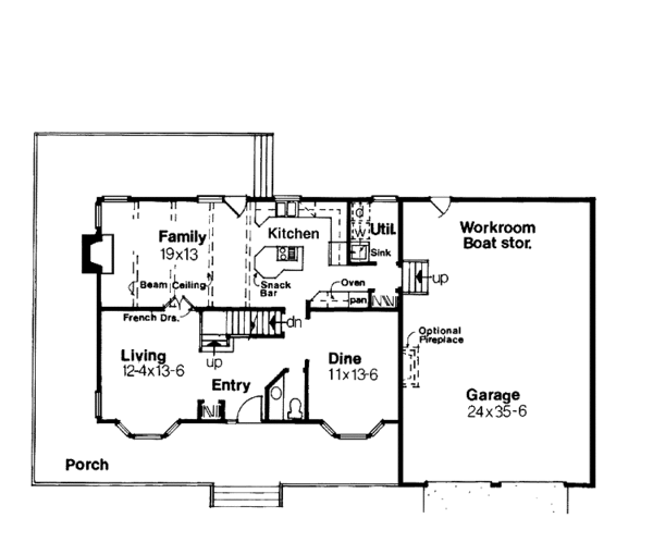 House Plan Design - Prairie Floor Plan - Main Floor Plan #300-143