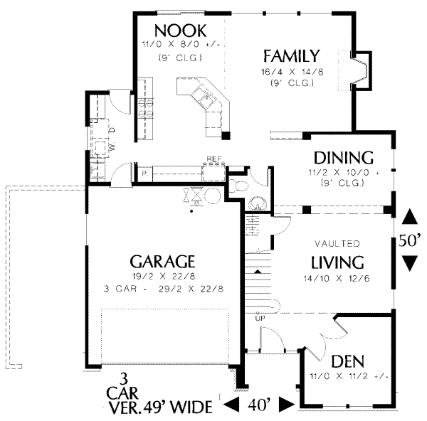 Home Plan - Traditional Floor Plan - Main Floor Plan #48-175