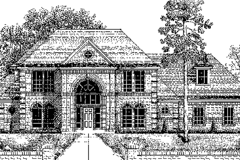 House Blueprint - European Exterior - Front Elevation Plan #974-56