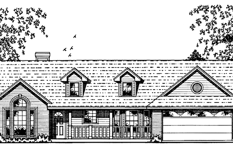 Home Plan - Country Exterior - Front Elevation Plan #42-665
