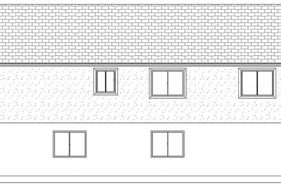 Exterior - Rear Elevation 1 for Ranch House Plan #1060-16 - 5 bed, 3.5 bath