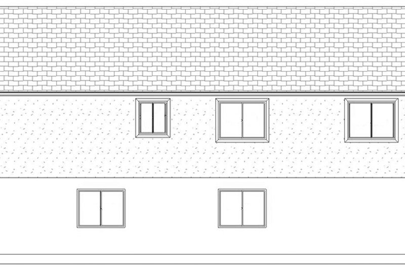 Dream House Plan - Exterior - Rear Elevation 1 for Ranch House Plan #1060-16 - 5 bed, 3.5 bath
