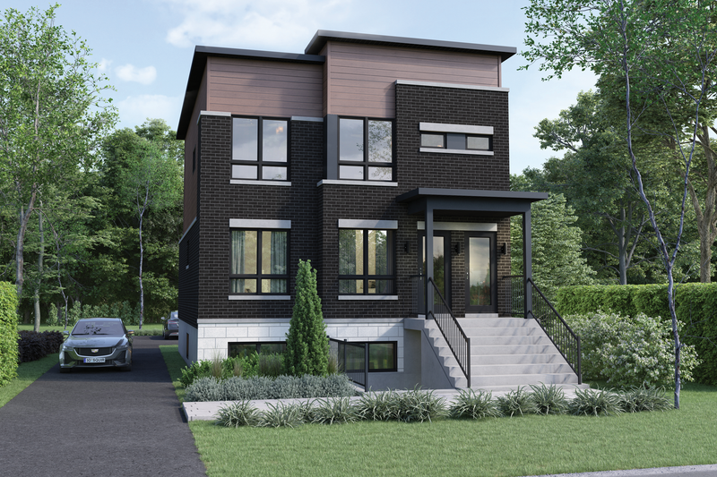 Dream House Plan - Contemporary Exterior - Front Elevation Plan #25-5030
