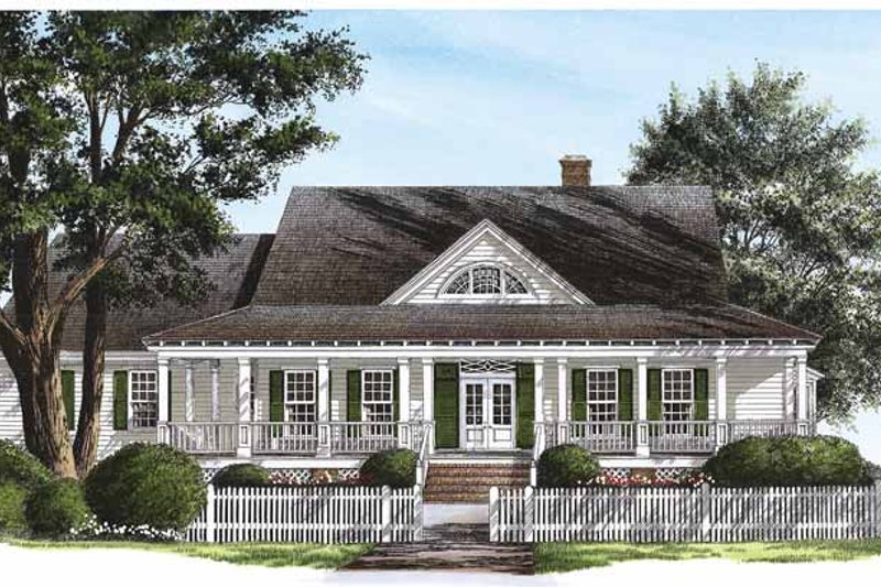 Architectural House Design - Country Exterior - Front Elevation Plan #137-320