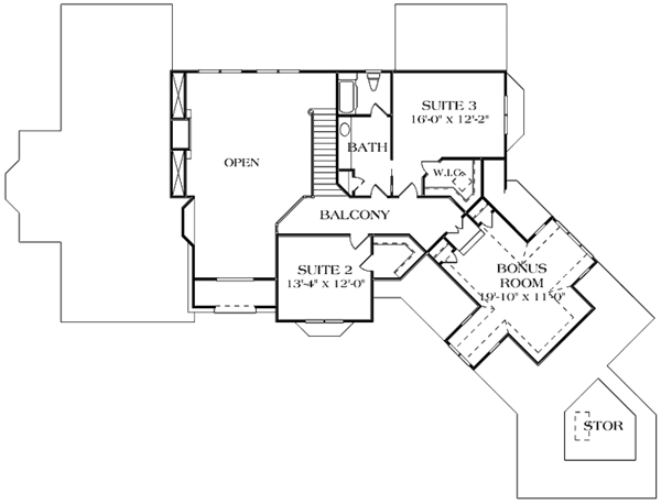 Home Plan - Traditional Floor Plan - Upper Floor Plan #453-168