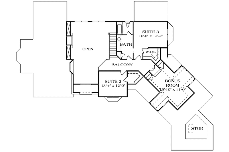 Architectural House Design - Floor Plan - Upper Floor for Traditional House Plan #453-168 - 4 bed, 3.5 bath