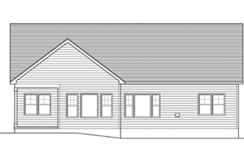 Home Plan - Exterior - Rear Elevation for Ranch House Plan #1010-41 - 3 bed, 2 bath