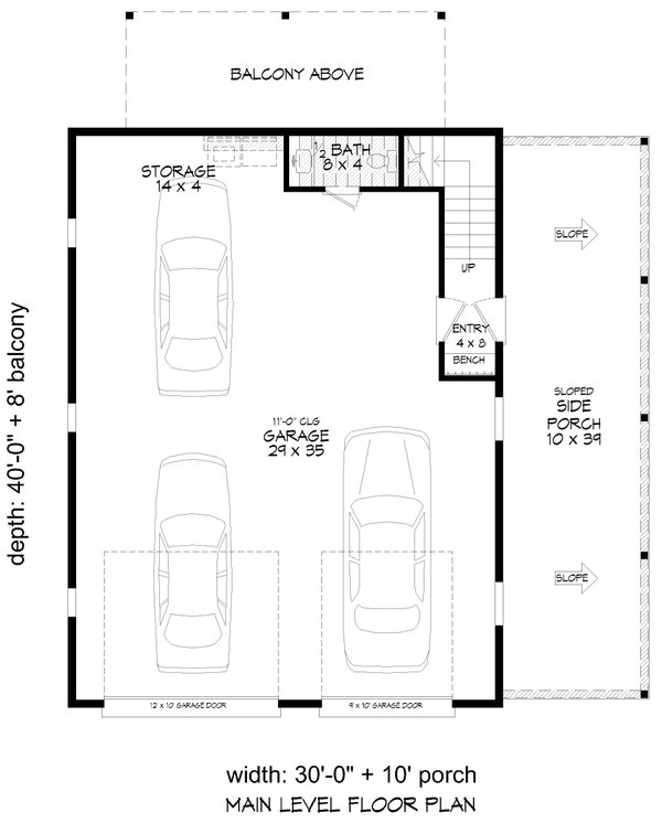 Country Floor Plan - Main Floor Plan #932-1187