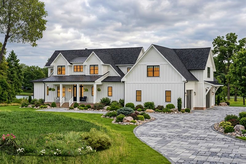 House Blueprint - Exterior - Front Elevation 1 for Farmhouse House Plan #928-373 - 3 bed, 3.5 bath
