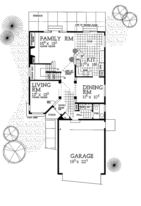House Plan Design - Traditional Floor Plan - Main Floor Plan #72-957