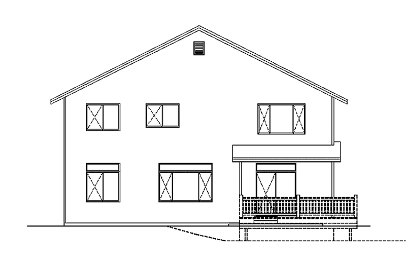 Home Plan - Exterior - Rear Elevation for Contemporary House Plan #951-6 - 4 bed, 3.5 bath
