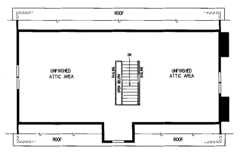 Home Plan - Floor Plan - Other Floor for Colonial House Plan #72-371 - 3 bed, 2.5 bath