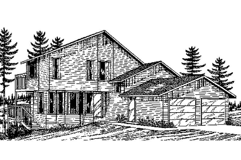 Architectural House Design - Contemporary Exterior - Front Elevation Plan #60-842