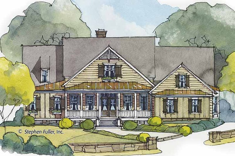 Dream House Plan - Exterior - Front Elevation 3 for Country House Plan #429-433 - 3 bed, 2.5 bath