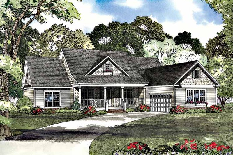 Dream House Plan - Country Exterior - Front Elevation Plan #17-3090