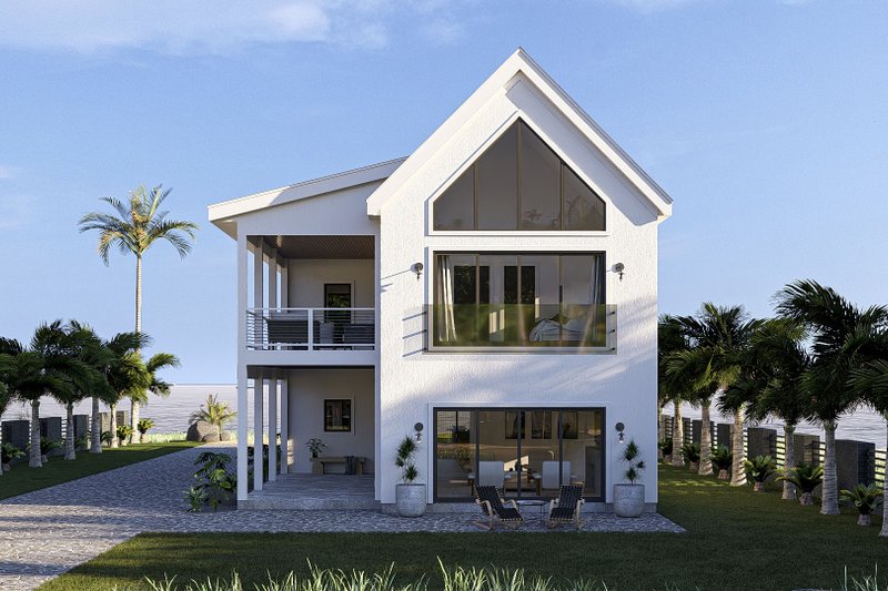 Dream House Plan - Beach Exterior - Front Elevation Plan #455-672