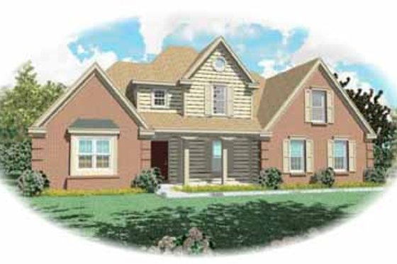Exterior - Front Elevation for Traditional House Plan #81-233 - 3 bed, 2.5 bath