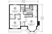 European Style House Plan - 3 Beds 2.5 Baths 1769 Sq/Ft Plan #25-218 