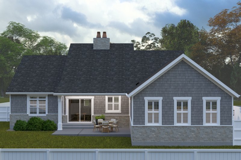 Dream House Plan - Exterior - Rear Elevation for Cottage House Plan #1060-364 - 3 bed, 3.5 bath