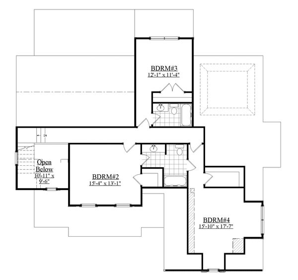 Farmhouse Floor Plan - Upper Floor Plan #1071-18