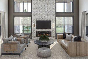 Interior - Family Room for Barndominium House Plan #455-544 - 3 bed, 2.5 bath