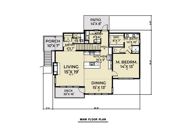 Home Plan - Contemporary Floor Plan - Main Floor Plan #1070-145