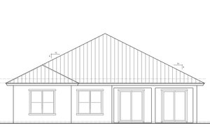 Exterior - Rear Elevation for Farmhouse House Plan #938-133 - 4 bed, 2 bath