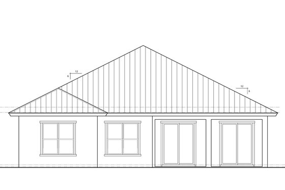 Exterior - Rear Elevation for Farmhouse House Plan #938-133 - 4 bed, 2 bath