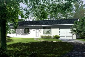 Ranch Exterior - Front Elevation Plan #1-152