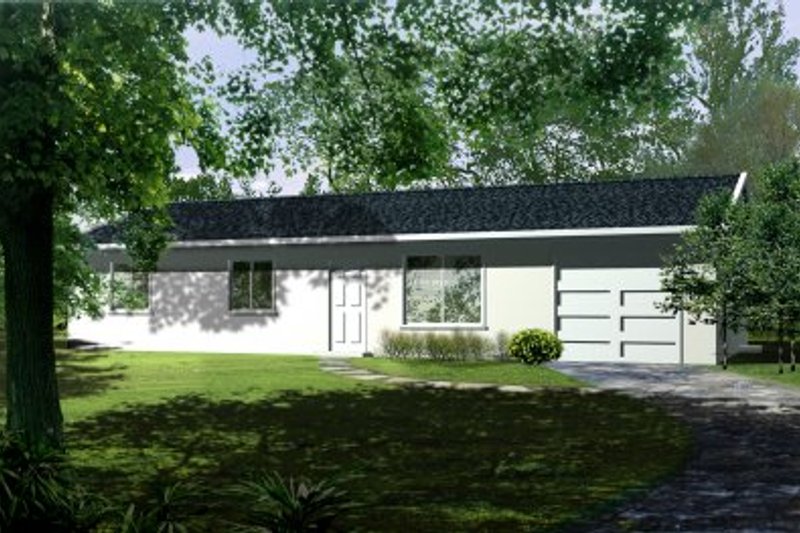 Architectural House Design - Ranch Exterior - Front Elevation Plan #1-152