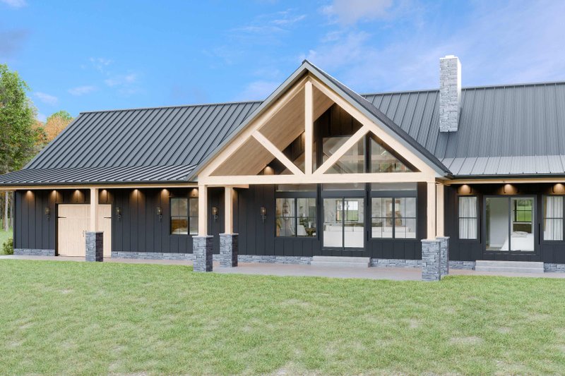 Dream House Plan - Exterior - Rear Elevation for Country House Plan #1089-60 - 2 bed, 2 bath