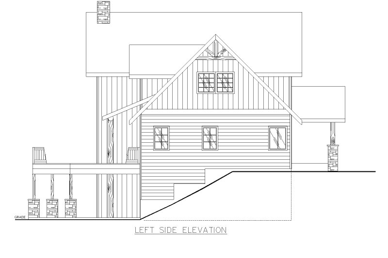 House Design - Exterior - Other Elevation for Craftsman House Plan #117-1010 - 3 bed, 3.5 bath